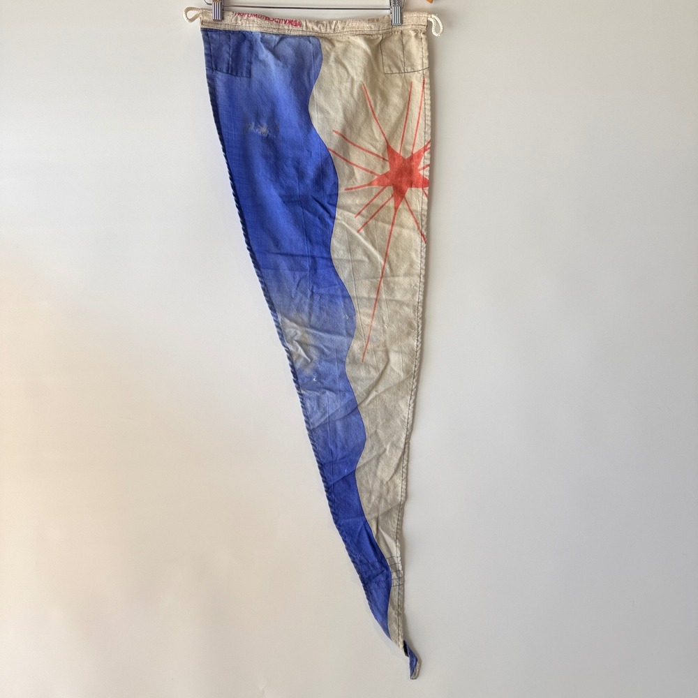 Soviet Union Pennant Flag USSR Blue Cream Red 16x35 Nautical Sunburst‎ Graphic